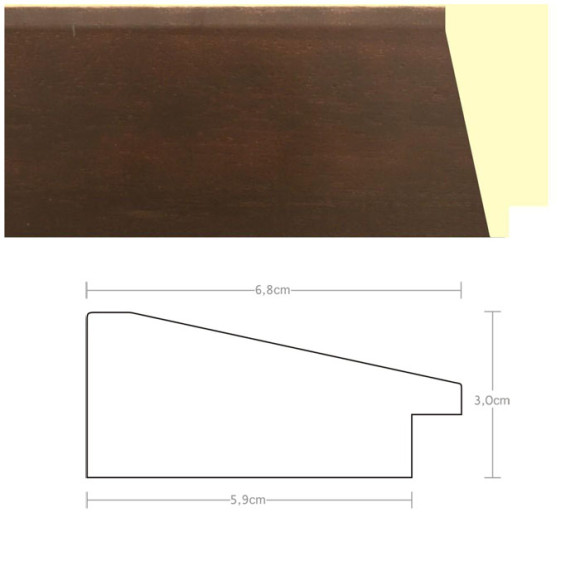 Listwa 970631 ciemny brąz 68mm, cena za mb