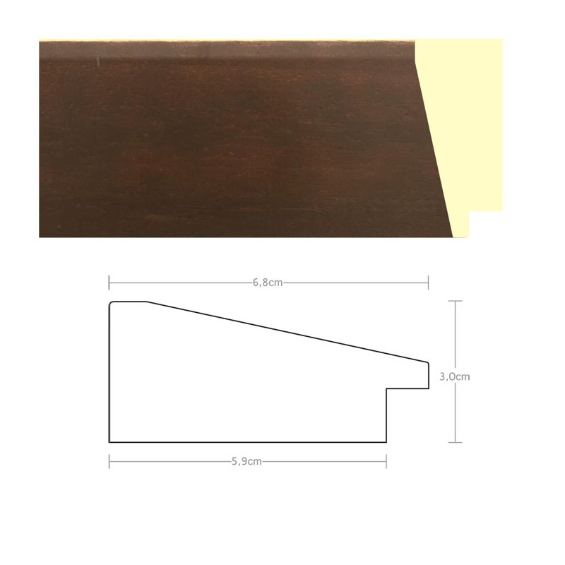 Listwa 970631 ciemny brąz 68mm, cena za mb