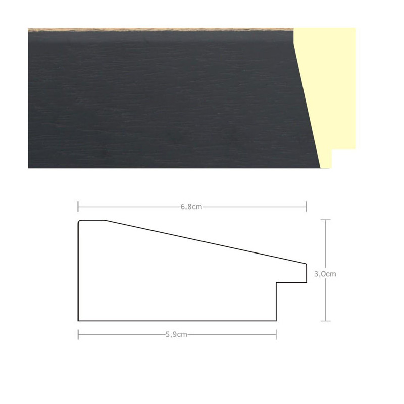 Listwa 970632 czarny 68mm, cena za mb