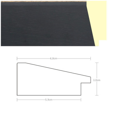 Listwa 970632 czarny 68mm, cena za mb