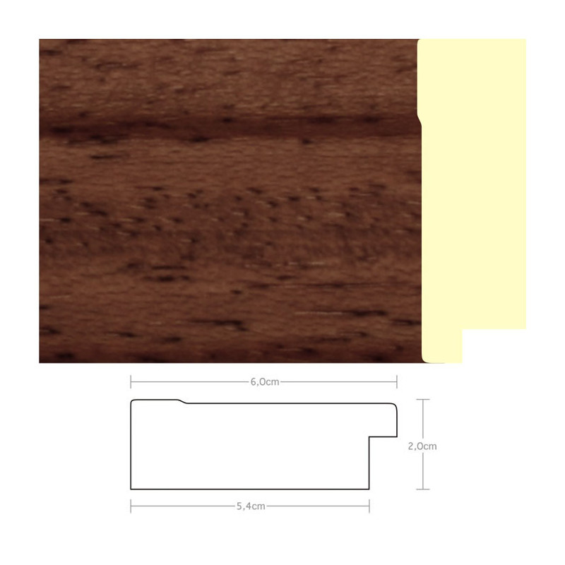 Listwa 970641 ciemny brąz 60mm, cena za mb