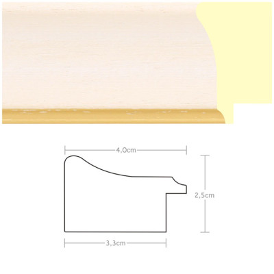 Listwa 970801 biały / złoto 40mm, cena za mb