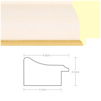 Listwa 970801 biały / złoto 40mm, cena za mb