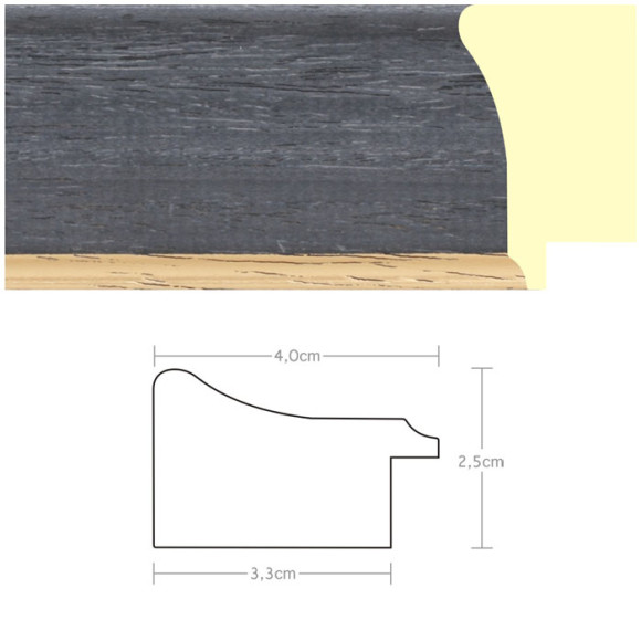 Listwa 970802 niebieski / złoto 40mm, cena za mb