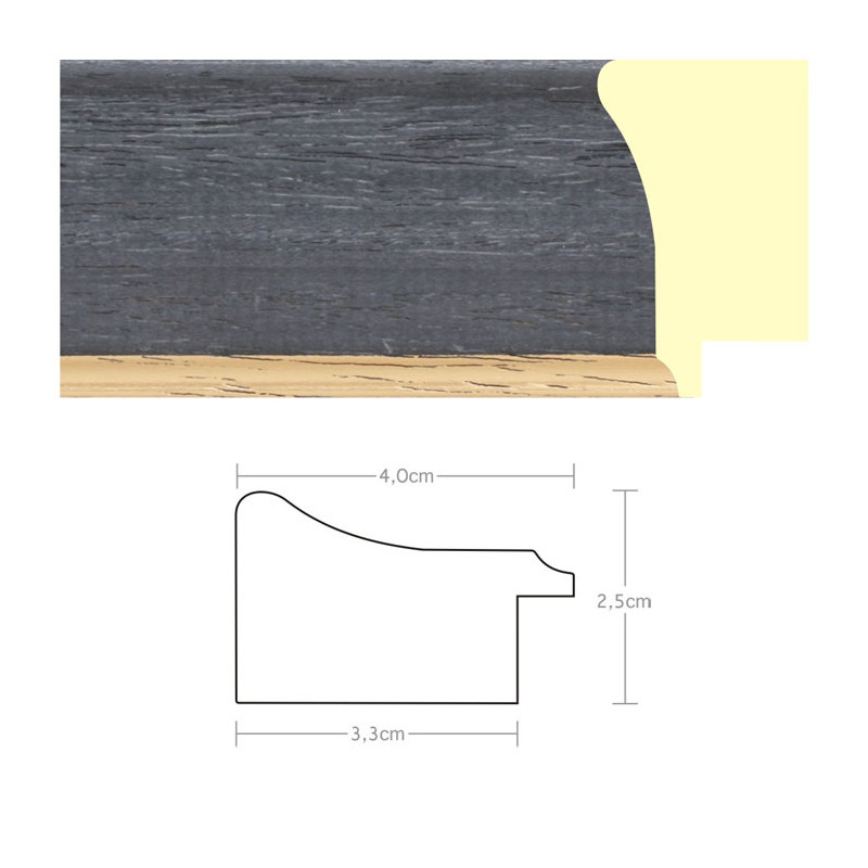 Listwa 970802 niebieski / złoto 40mm, cena za mb