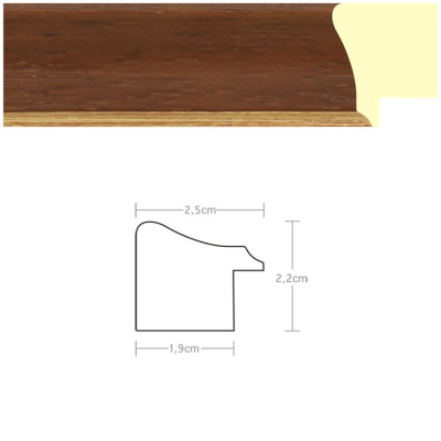 Listwa 970810 brąz / złoto 25mm, cena za mb