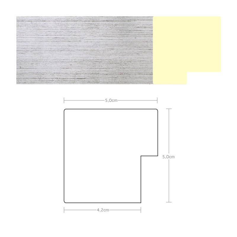 Listwa 970820 srebrny 50mm, cena za mb