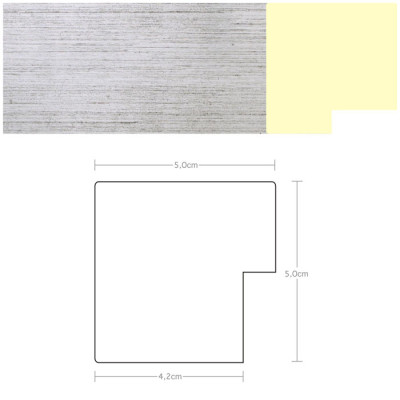 Listwa 970820 srebrny 50mm, cena za mb