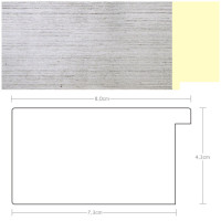 Listwa 970821 srebrny 80mm, cena za mb