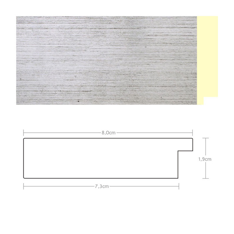 Listwa 970822 srebrny 80mm, cena za mb