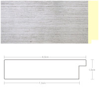 Listwa 970822 srebrny 80mm, cena za mb