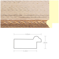 Listwa 970840 biały / złoto 40mm, cena za mb