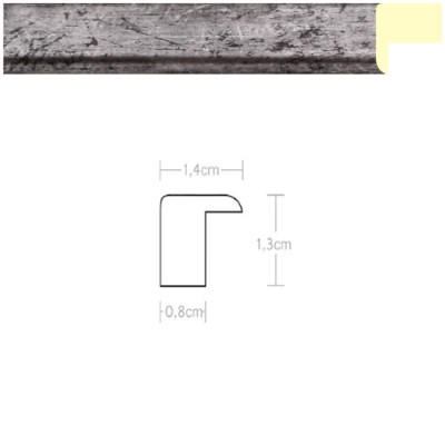 Listwa 970854 srebrny 14mm, cena za mb