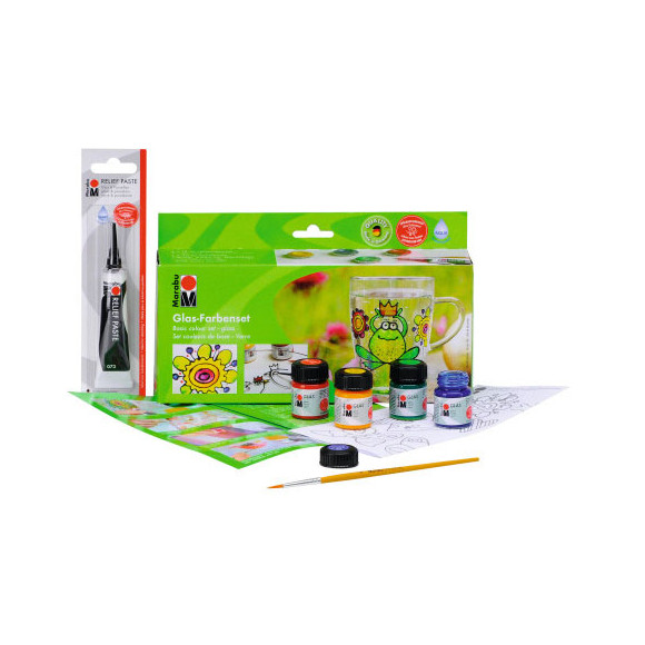 Zestaw farb do szkła Glas 4x15ml