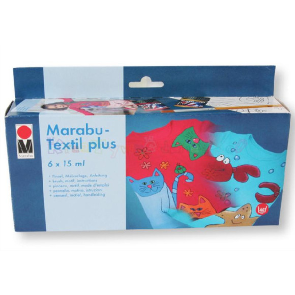 Zestaw farb do tkanin Textil plus 6x15ml