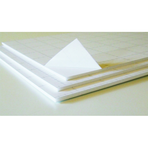 Płyta piankowa 70x100 5mm z klejem biała