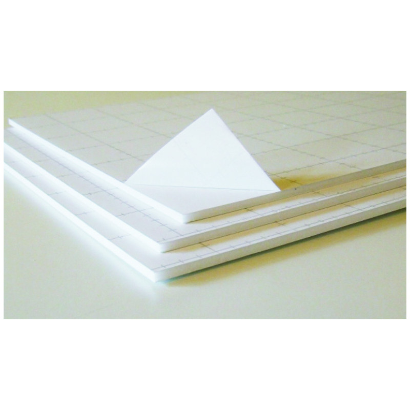 Płyta piankowa 70x100 5mm z klejem biała