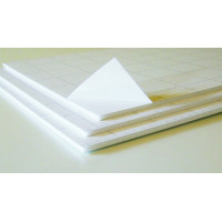 Płyta piankowa 70x100 5mm z klejem biała