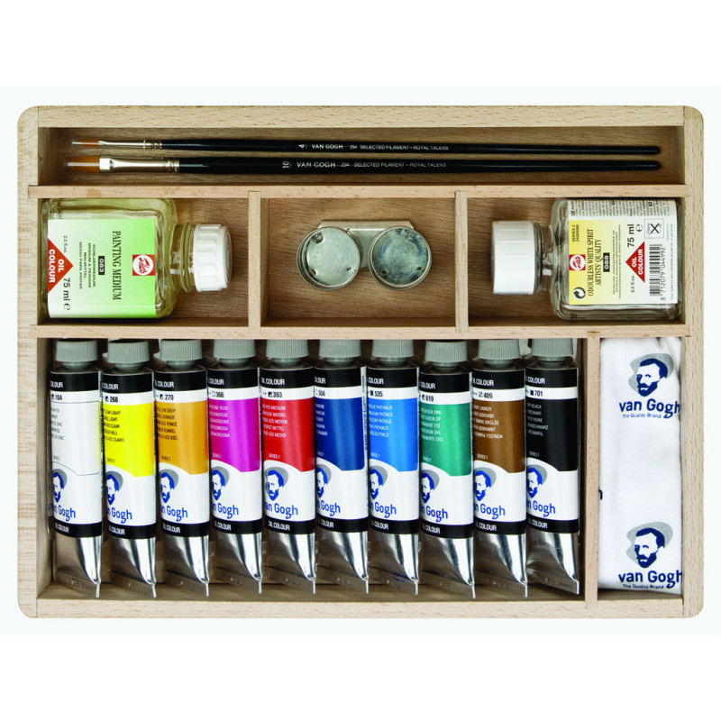 Zestaw farb olejnych Van Gogh 10x40ml + media + akcesoria