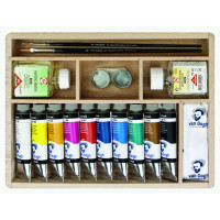 Zestaw farb olejnych Van Gogh 10x40ml + media + akcesoria