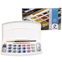 Zestaw farb akwarelowych Van Gogh 18 kostek + 2x10ml + akcesoria