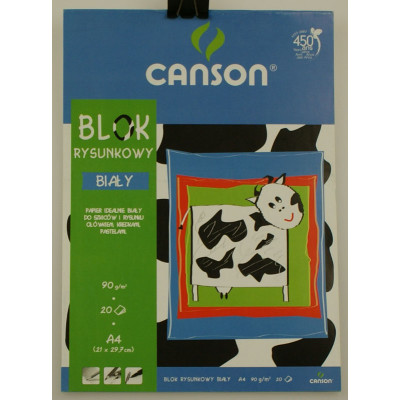 Blok rysunkowy Canson 90g A4 20ark.