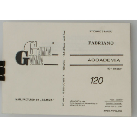 Blok szkicowy Fabriano Accademia 120g 21x29,7 100ark.