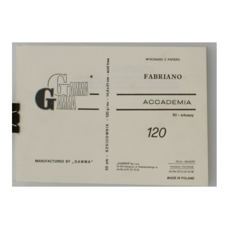 Blok szkicowy Fabriano Accademia 120g 21x29,7 100ark.