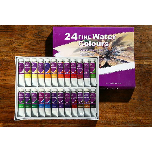 Zestaw farb akwarelowych Phoenix 24 kolory po 12ml