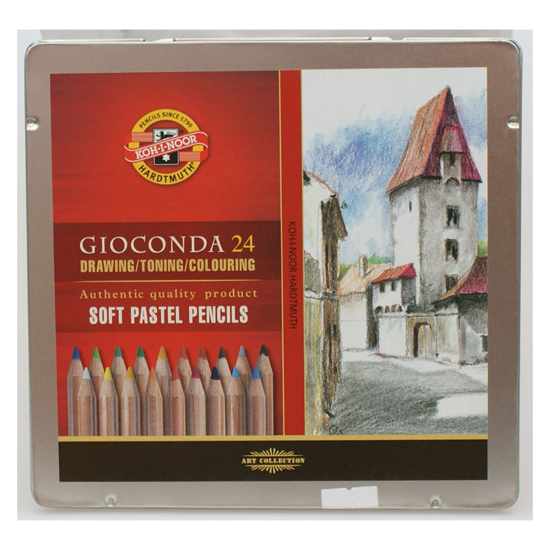 Pastele suche Gioconda 24 kolory w metalowej kasetce