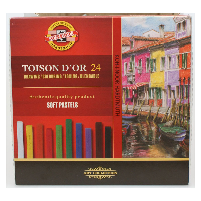 Pastele suche Toison Dor kwadratowe soft 24 kolory