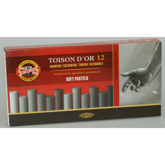 Pastele suche Toison D^or 12 odcieni szarości