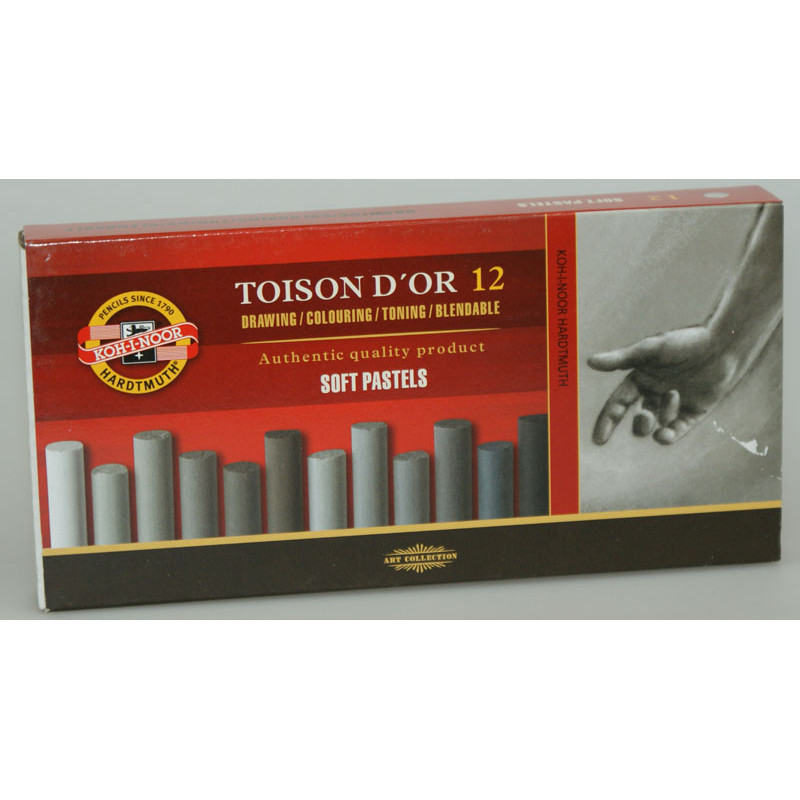 Pastele suche Toison D^or 12 odcieni szarości