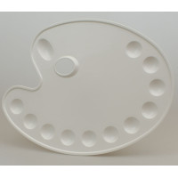 Paleta plastikowa owalna z 11 komorami 27x36cm