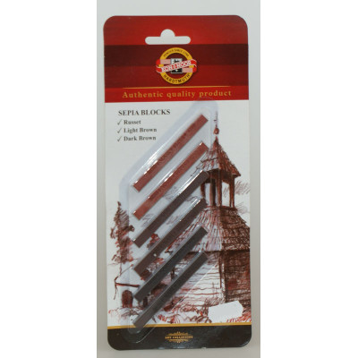 Zestaw pasteli sepia 6 szt. blister