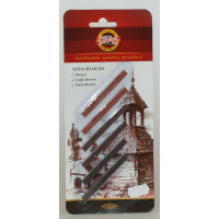 Zestaw pasteli sepia 6 szt. blister