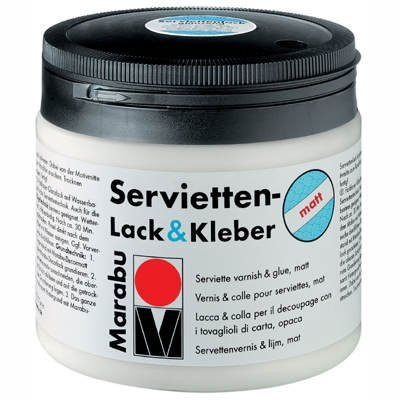 Klej z lakierem utwardzjącym Servietten Lack & Kleber mat 500 ml