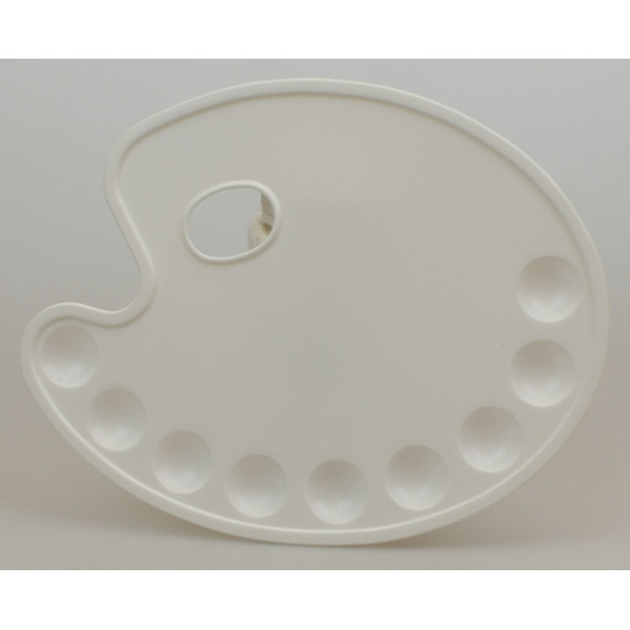 Paleta plastikowa owalna z 9 komorami 23x26cm