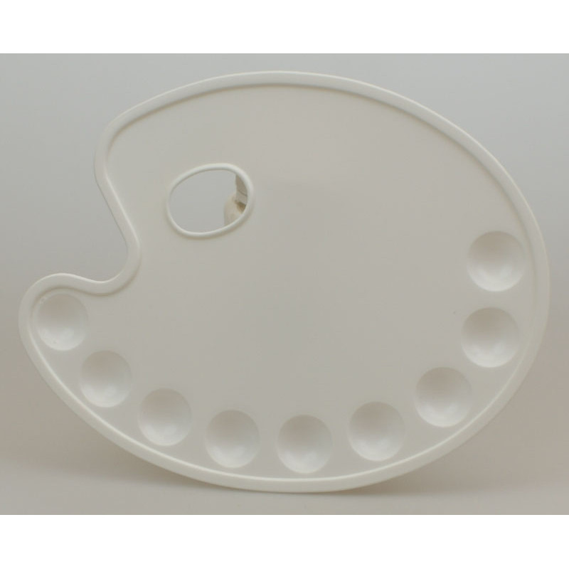 Paleta plastikowa owalna z 9 komorami 23x26cm