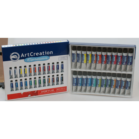 Zestaw farb akrylowych Art Creation Expression 24 kolory po 12ml
