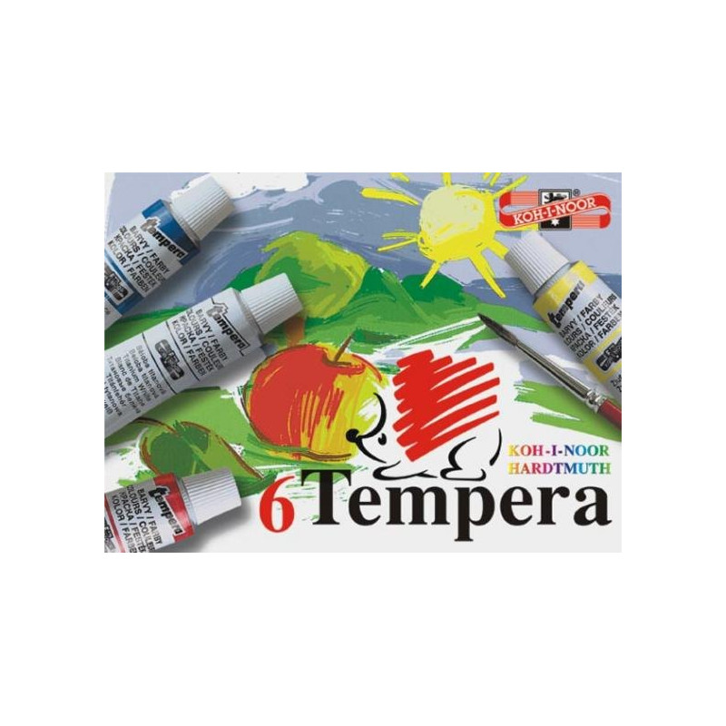 Zestaw farb temperowych Koh-i-noor 6 kolorów po 16ml