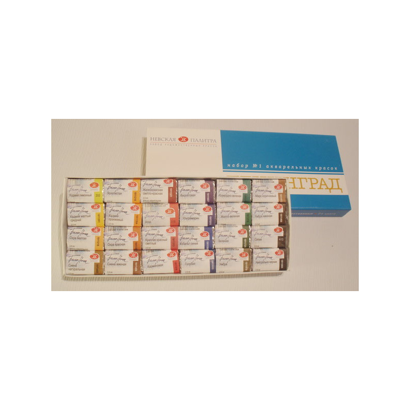 Zestaw farb akwarelowych Leningrad 24 kolory