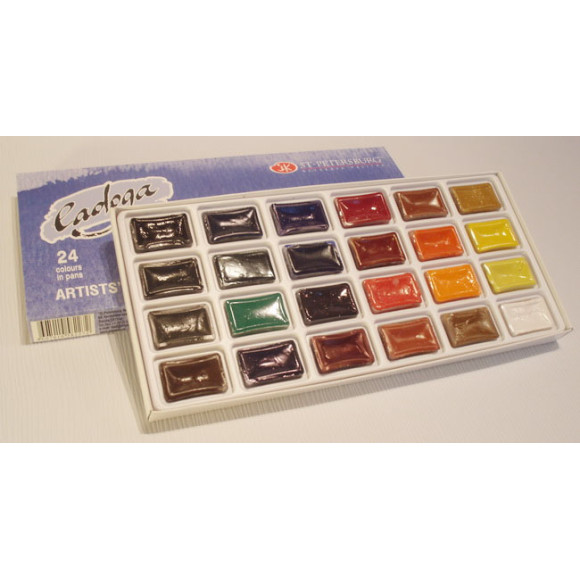 Zestaw farb akwarelowych Ładoga 24 kolory