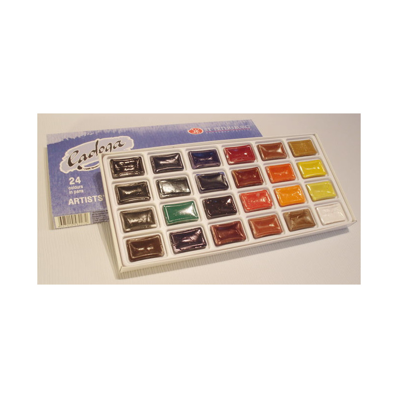 Zestaw farb akwarelowych Ładoga 24 kolory