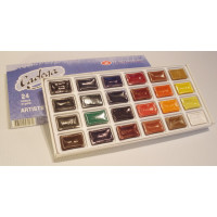 Zestaw farb akwarelowych Ładoga 24 kolory