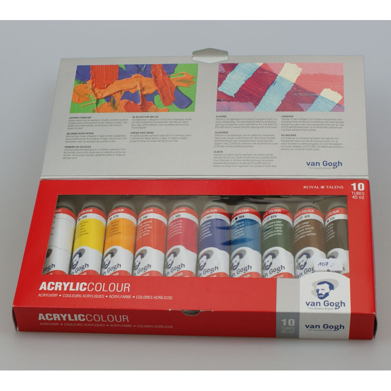 Zestaw farb akrylowych Van Gogh 10 kolorów po 40ml