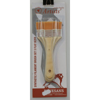 Zestaw pędzli nylonowych, płaskich 3szt.