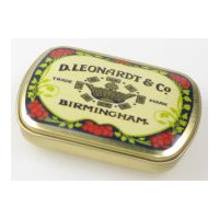 Pudełeczko metalowe na stalówki emaliowane