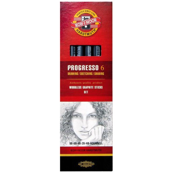 Zestaw ołówków bezdrzewnych Progresso 6szt.