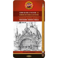 Zestaw ołówków grafitowych 1502/II 12szt. metalowa kasetka